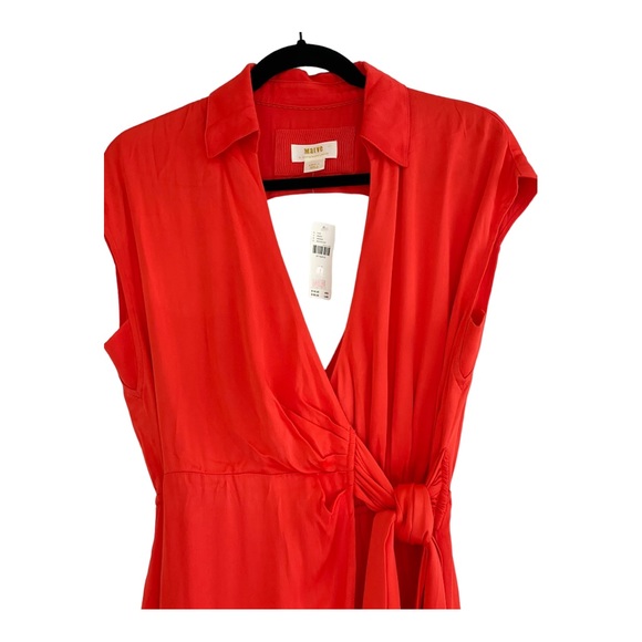 $148 Anthropologie Maeve Wrap Midi Dress Size Small NWT - Picture 7 of 10